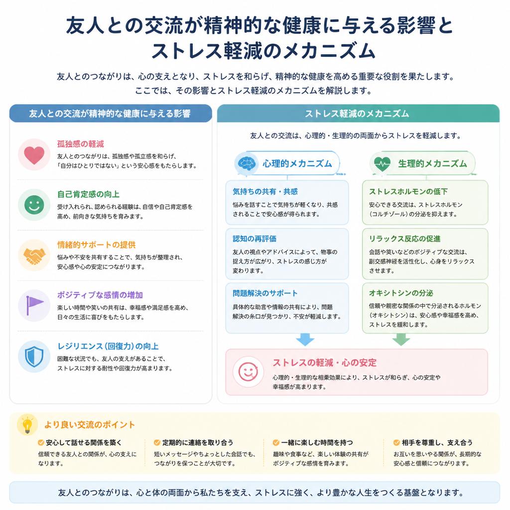友人との交流がもたらす心の健康