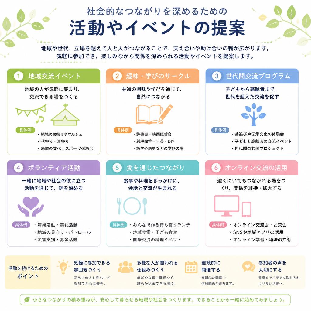 友人や家族との交流を促す方法