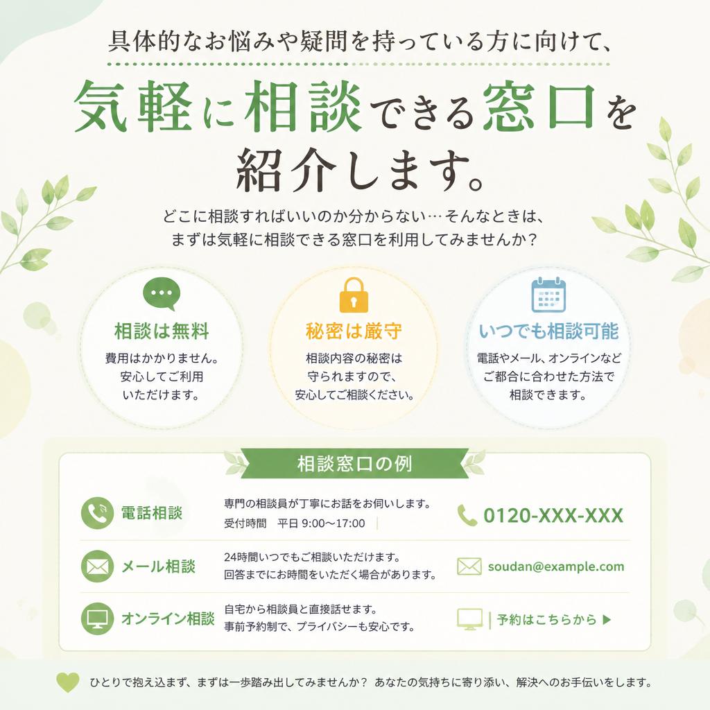 お問い合わせ、まずは相談を