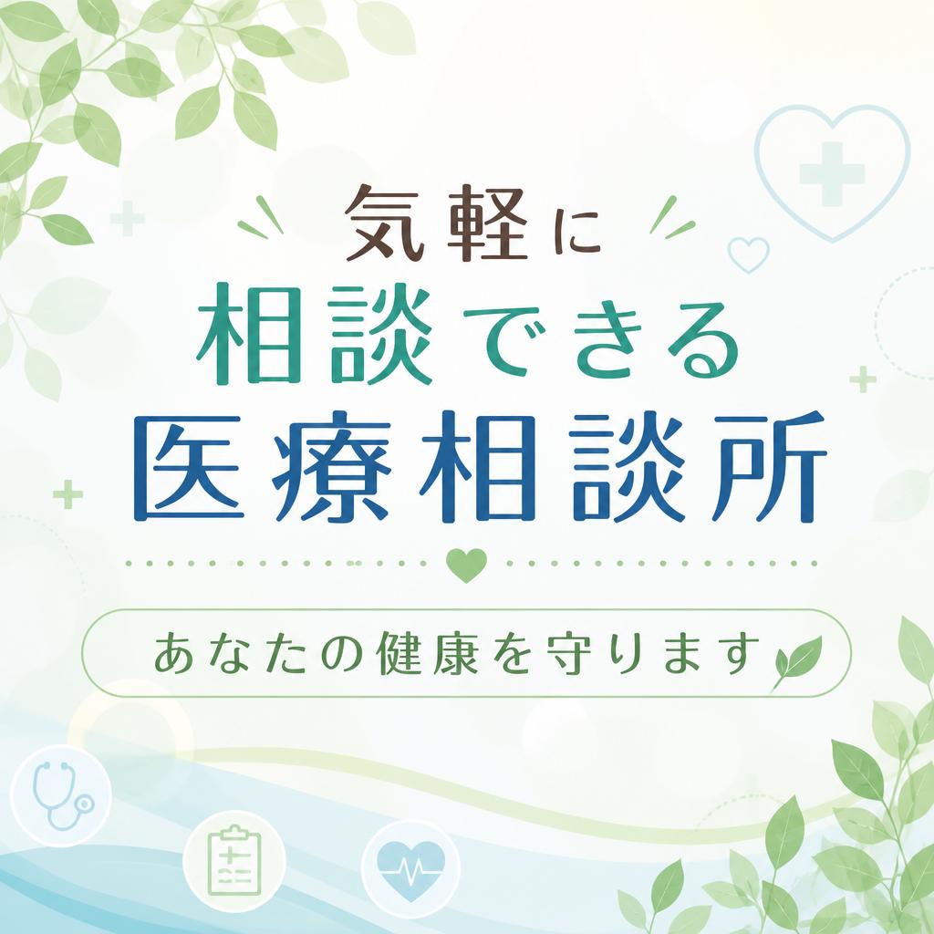 気軽に相談できる医療相談所、あなたの健康を守ります
