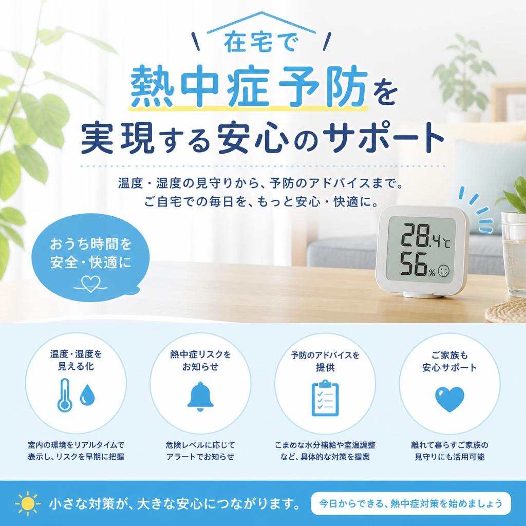 在宅で熱中症予防を実現する安心のサポート