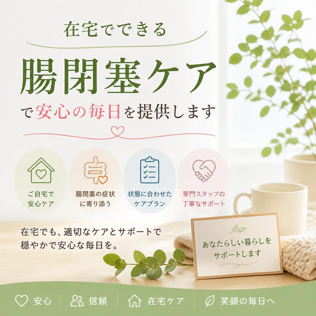 在宅でできる腸閉塞ケアで安心の毎日を提供します