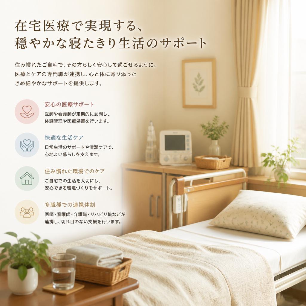 在宅医療で実現する、穏やかな寝たきり生活のサポート