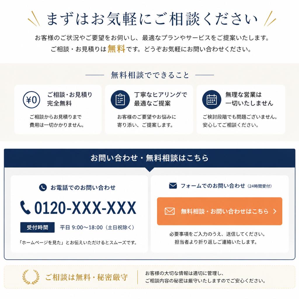 お問い合わせ・無料相談