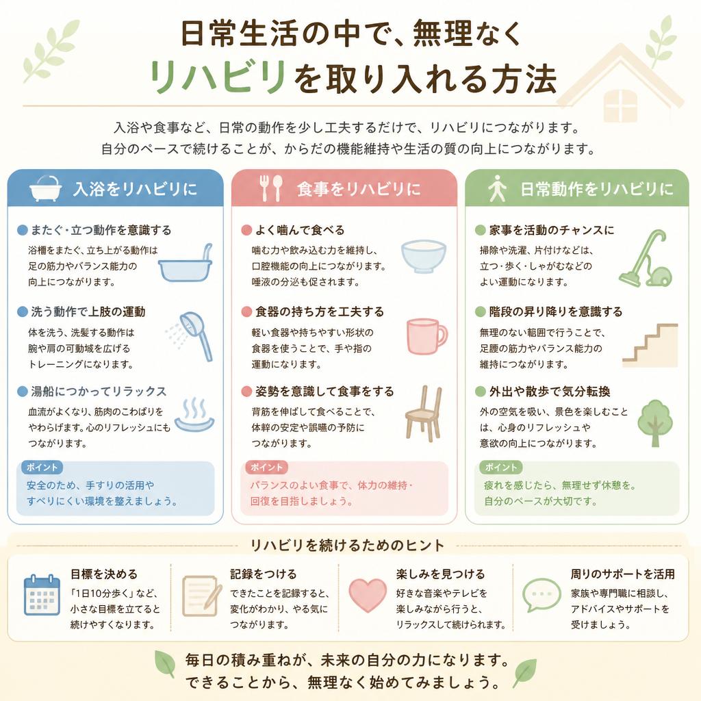 日常生活からのリハビリ提案