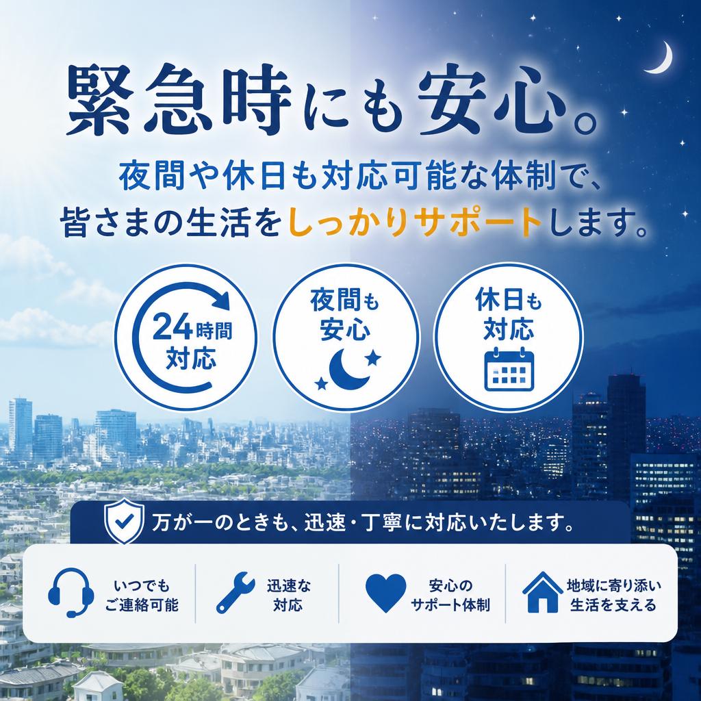 24時間対応のサポート体制
