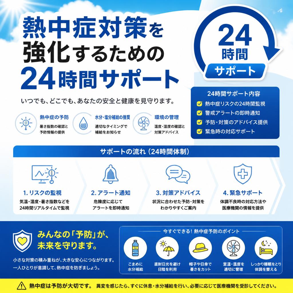熱中症対策を強化するための24時間サポート