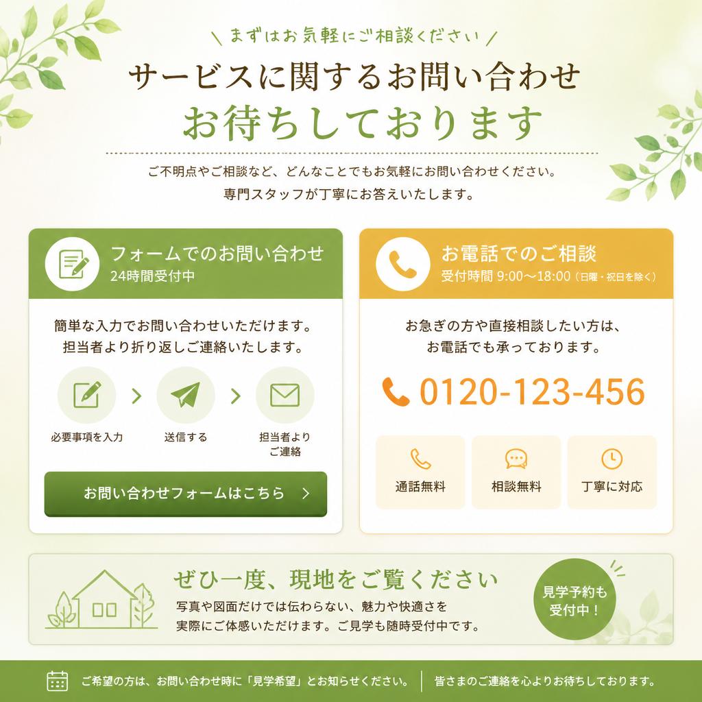 お問い合わせはお気軽に