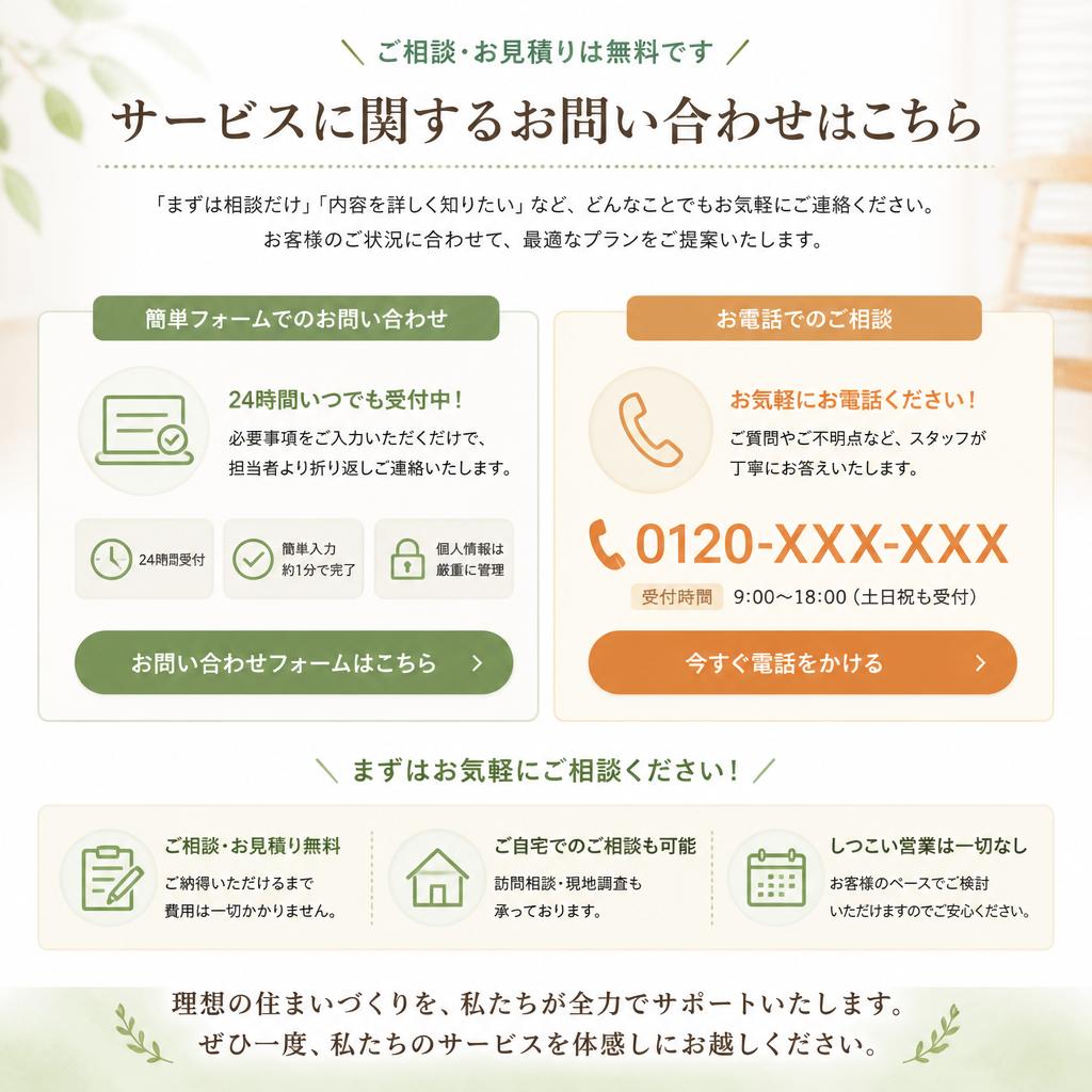 お問い合わせはお気軽に