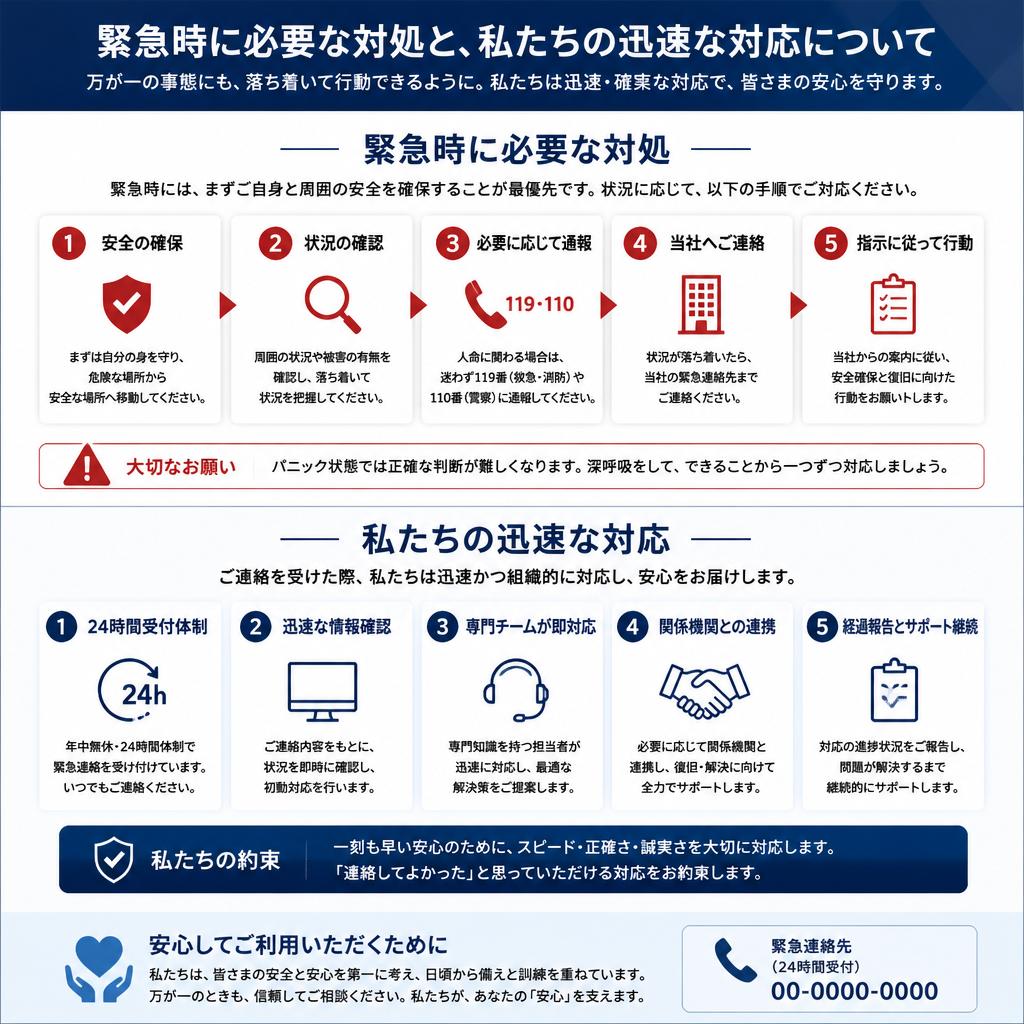 緊急時の対応策
