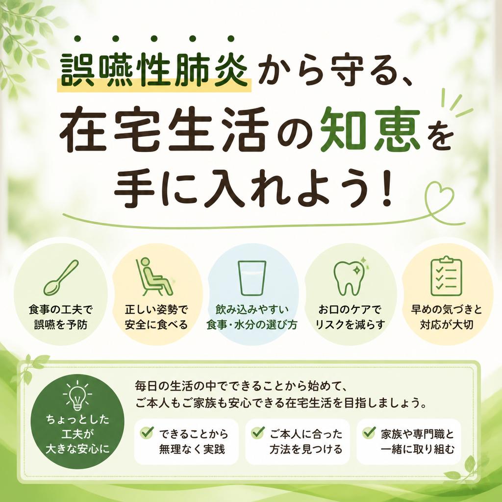 誤嚥性肺炎から守る、在宅生活の知恵を手に入れよう！