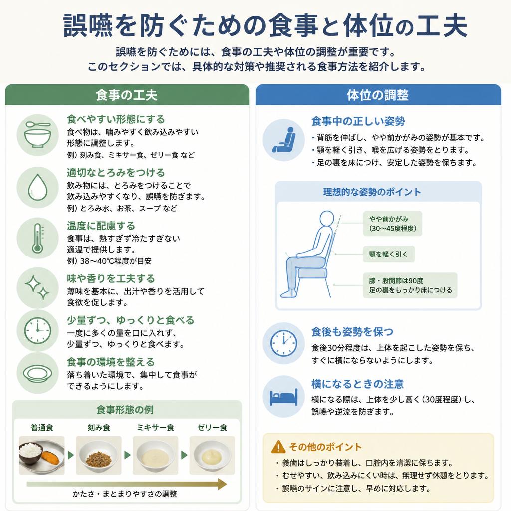 誤嚥を防ぐための具体的な対策
