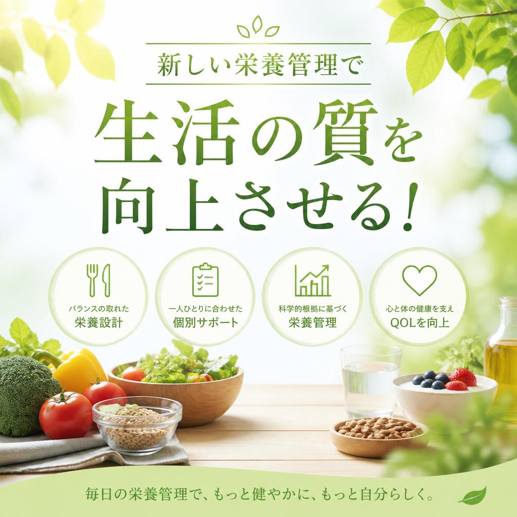 新しい栄養管理で生活の質を向上させる！