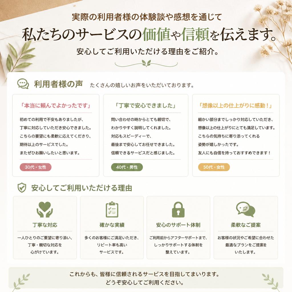 利用者様の声
