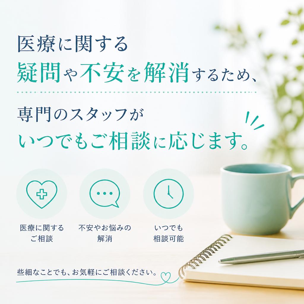 医療相談と安心のサポート体制