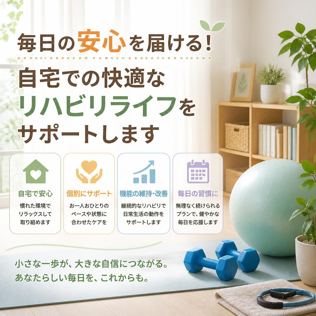 毎日の安心を届ける！自宅での快適なリハビリライフをサポートします