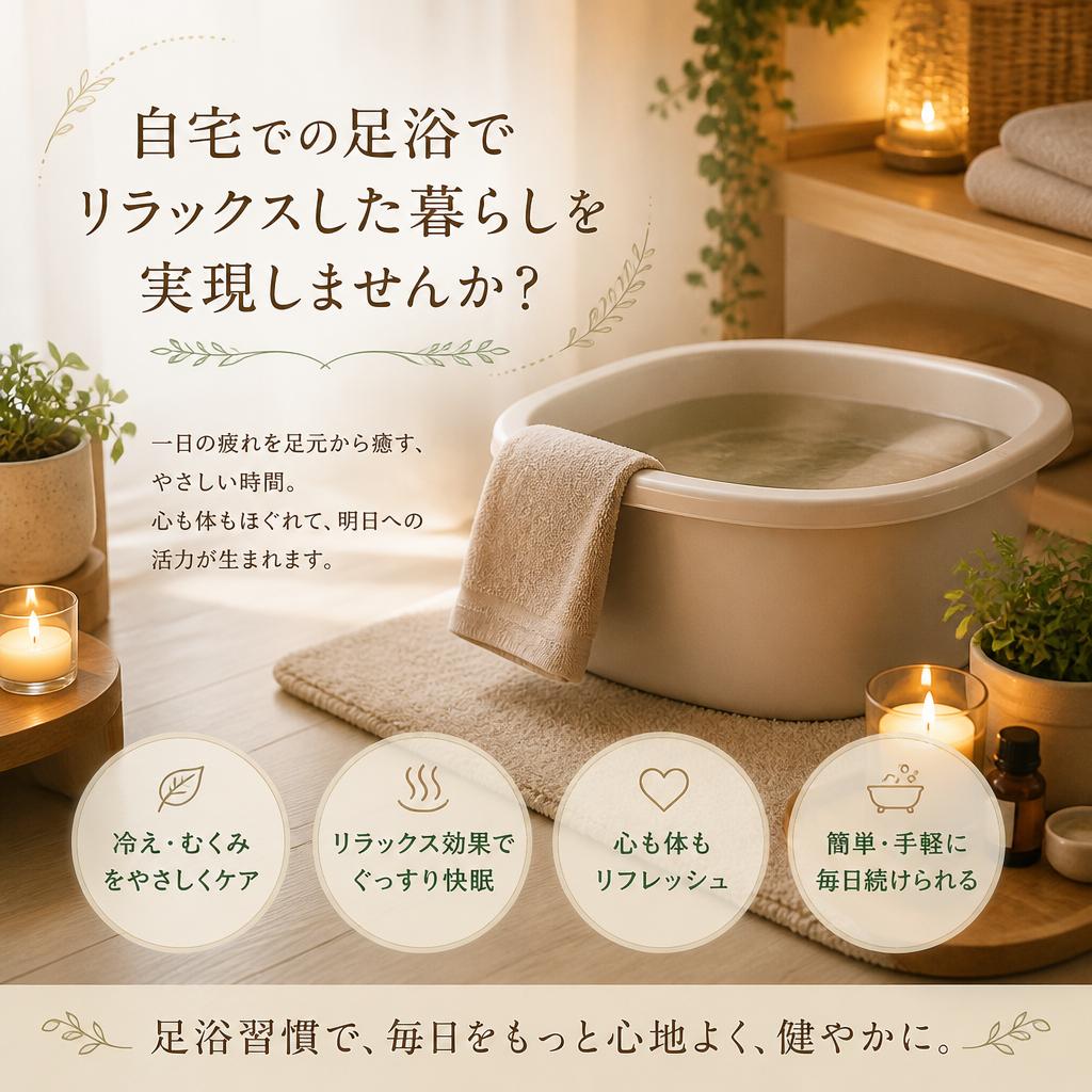 自宅での足浴でリラックスした暮らしを実現しませんか？
