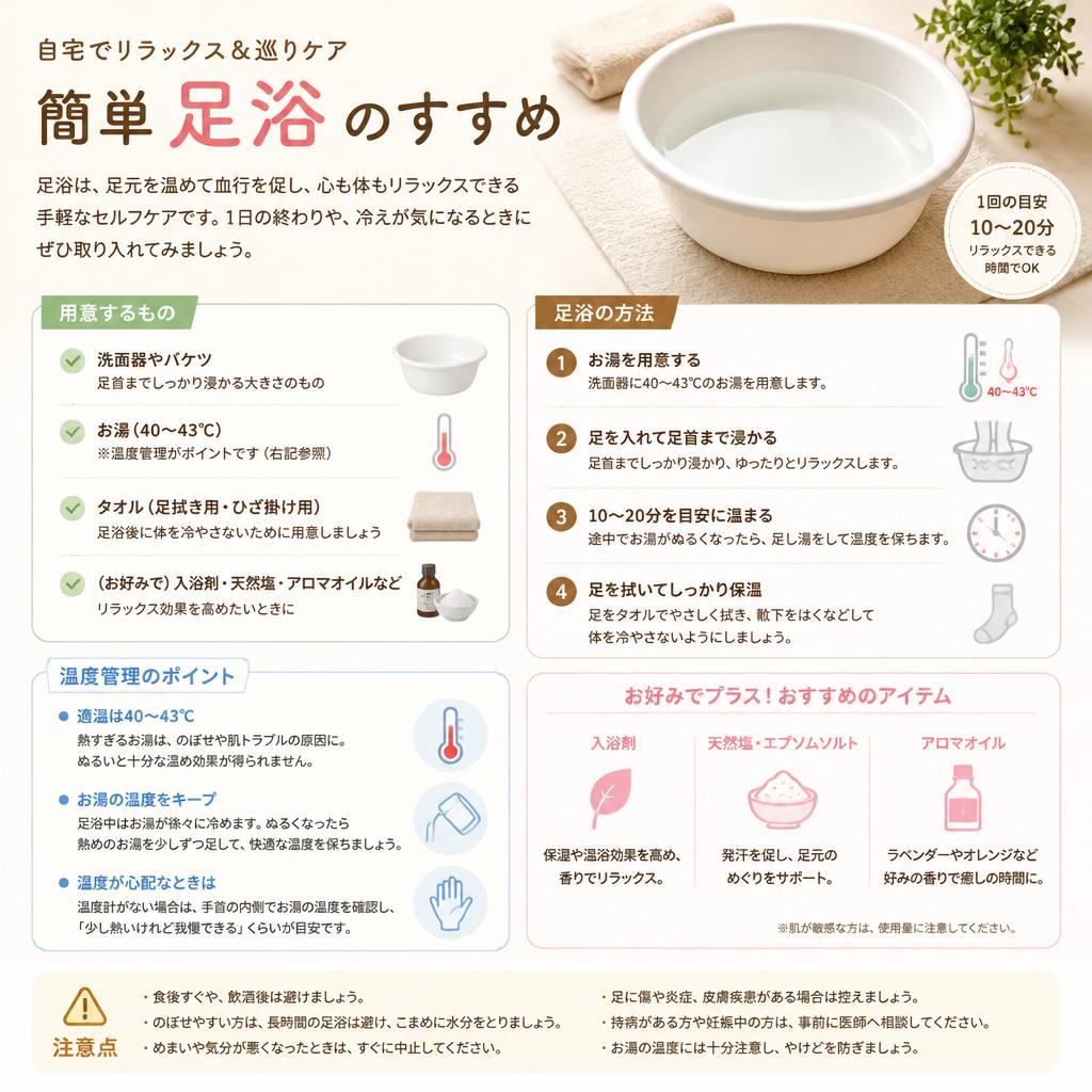 足浴の実施方法