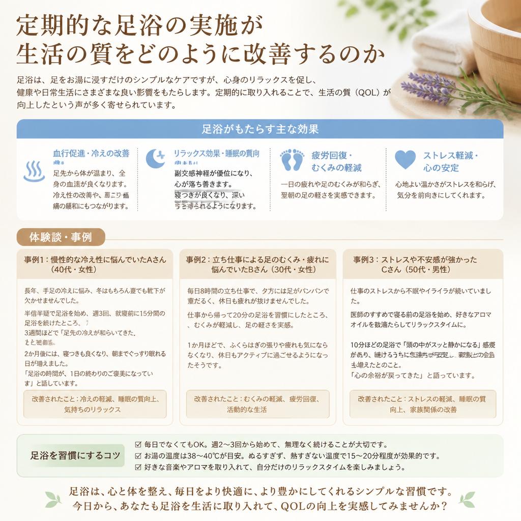 足浴を通じた生活改善