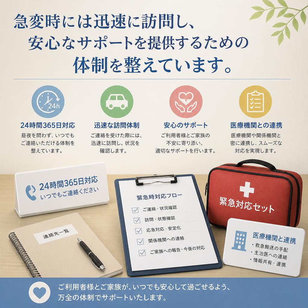 夜間・休日の緊急対応も万全