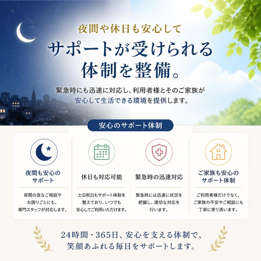 24時間体制の安心サポート