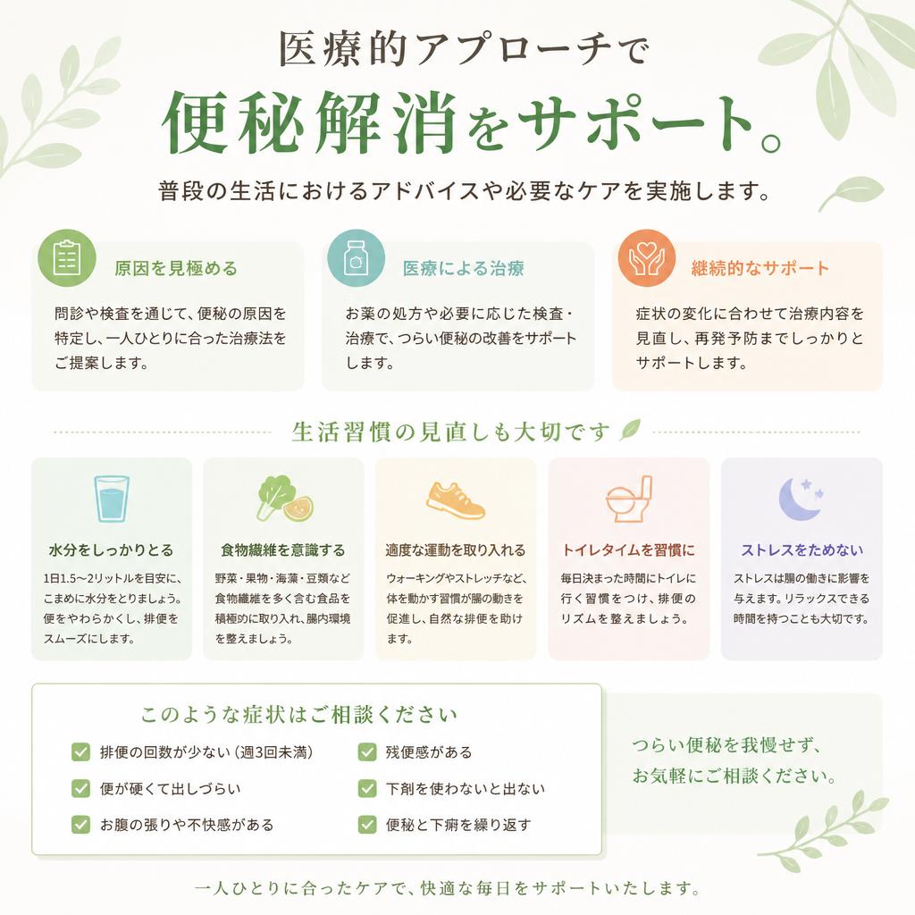 便秘の悩みを解消