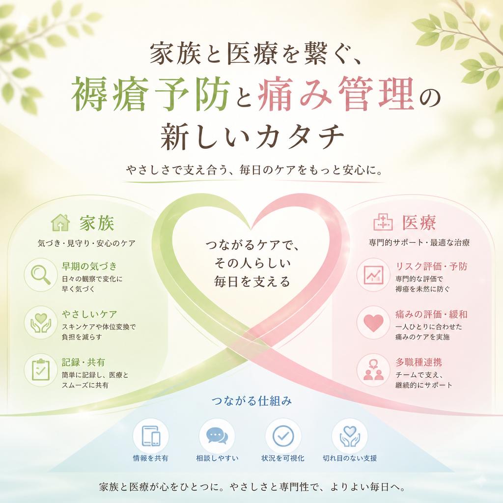 家族と医療を繋ぐ、褥瘡予防と痛み管理の新しいカタチ