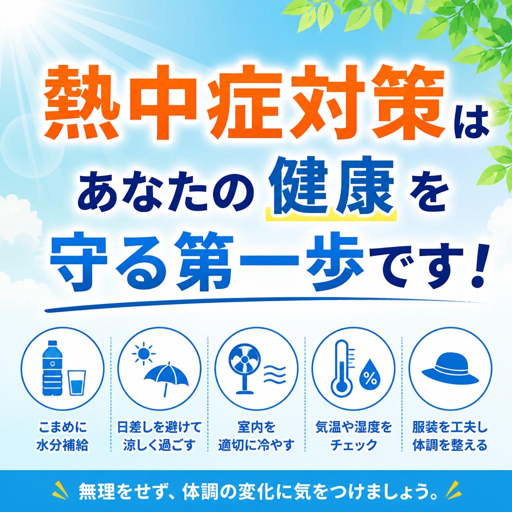 熱中症対策はあなたの健康を守る第一歩です！