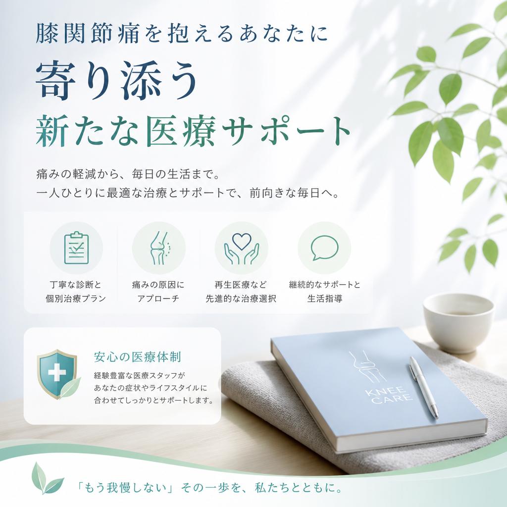 膝関節痛を抱えるあなたに寄り添う新たな医療サポート