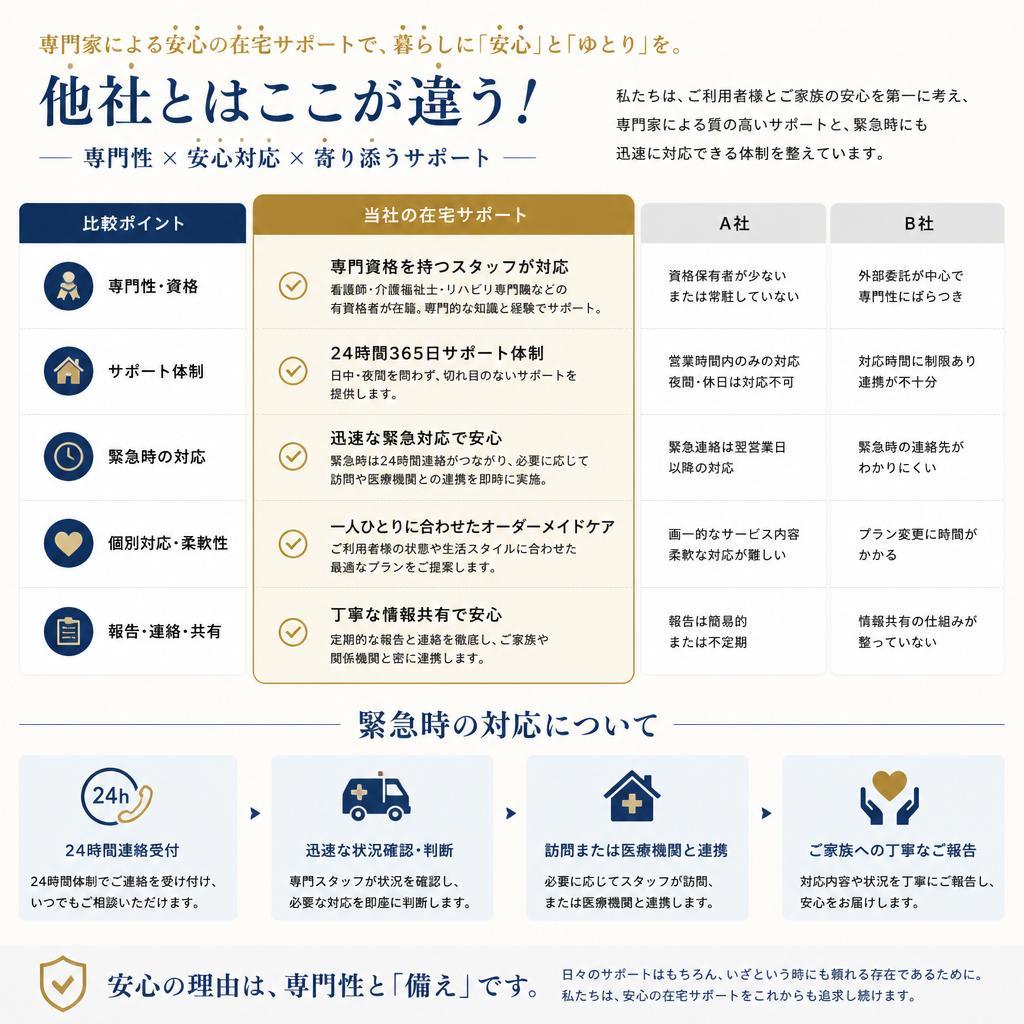 当社の訪問看護サービスの特長