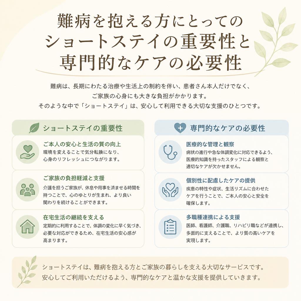 難病ケアにおけるショートステイの役割