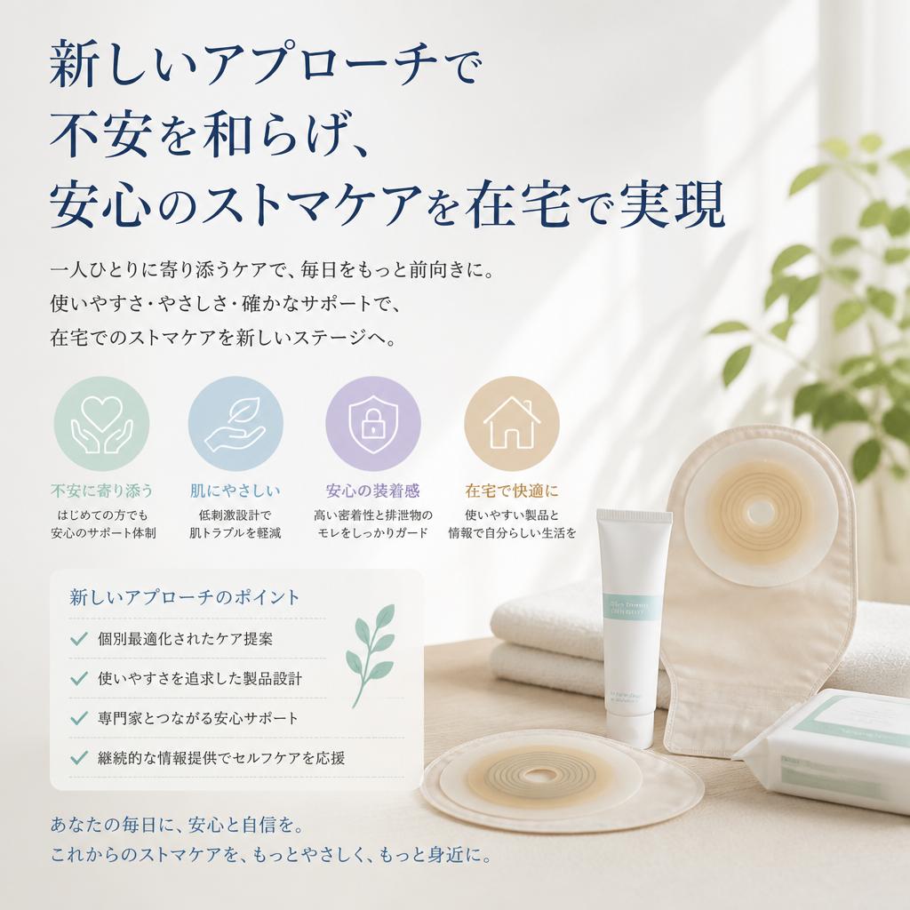 新しいアプローチで不安を和らげ、安心のストマケアを在宅で実現