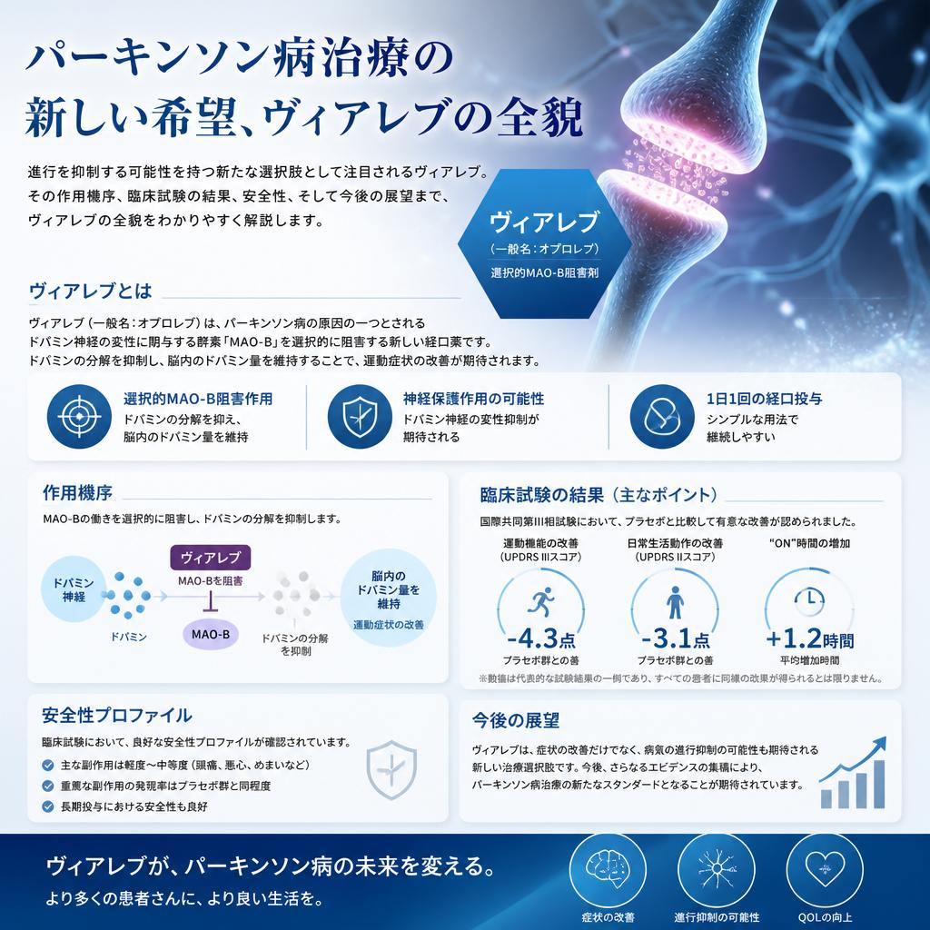 パーキンソン病治療の新しい希望、ヴィアレブの全貌