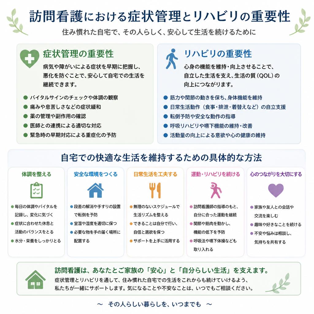 症状管理とリハビリ