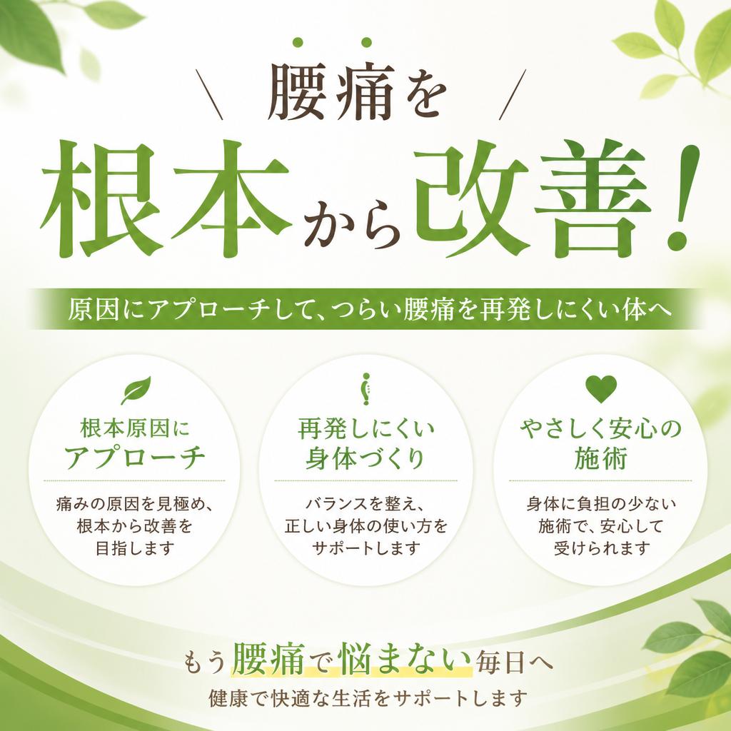 腰痛を根本から改善！
