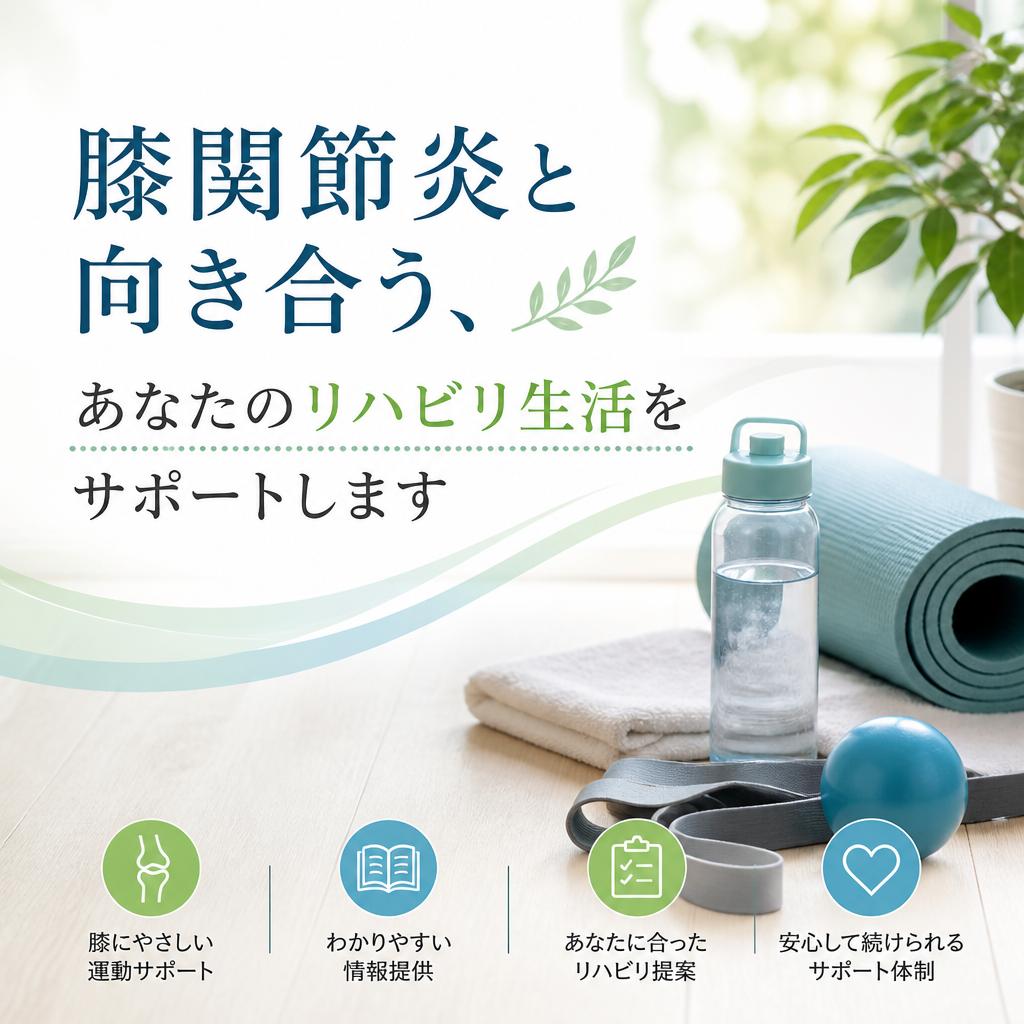 膝関節炎と向き合う、あなたのリハビリ生活をサポートします