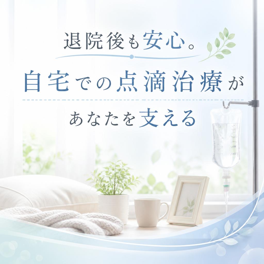 退院後も安心。自宅での点滴治療があなたを支える